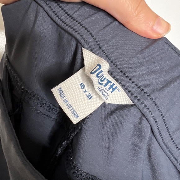 Duluth Dry on the Fly Bootcut Pants Convertible Size 16 x 31 Navy Blue Ink Cargo - Picture 11 of 13